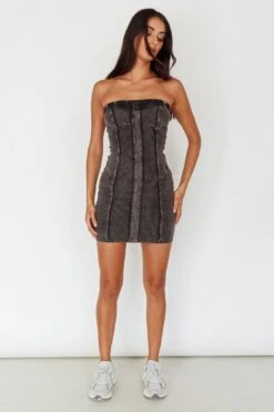 Keep Up Ribbed Bodycon Mini Dress Black -Selfie Leslie Shop SLSD138 20BLACK 2