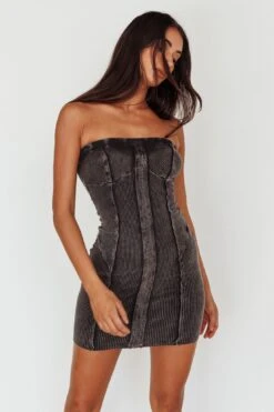 Keep Up Ribbed Bodycon Mini Dress Black -Selfie Leslie Shop SLSD138 20BLACK 6