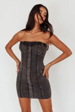 Keep Up Ribbed Bodycon Mini Dress Black -Selfie Leslie Shop SLSD138 20BLACK 7