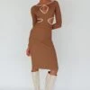 Jovie Keyhole Knit Midi Dress Mocha -Selfie Leslie Shop SLVID10588 20MOCHA 1