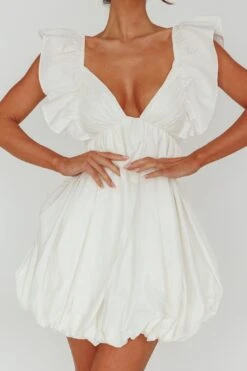 Horoscope Bubble Hem Mini Dress Ivory 10 Horoscope Bubble Hem Mini Dress Ivory -Selfie Leslie Shop SLVID10686 20IVORY 4