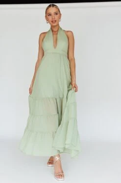 Jalisco Sun Halterneck Maxi Dress Mint -Selfie Leslie Shop SN0061D 20MINT 5