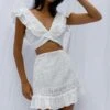 Just Bliss Tied Back Crop Top White -Selfie Leslie Shop SR0218B01 T 20OFF 20WHITE 1