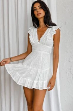 Sunshine Days Double Bow Back Dress White 14 Sunshine Days Double Bow Back Dress White -Selfie Leslie Shop SR0232J01 20WHITE 5