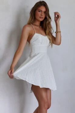 Wishing And Hoping Lace-Up Back Dress White 13 Wishing And Hoping Lace-Up Back Dress White -Selfie Leslie Shop SR0341B 20WHITE 4