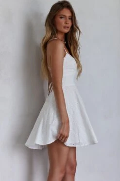Wishing And Hoping Lace-Up Back Dress White 15 Wishing And Hoping Lace-Up Back Dress White -Selfie Leslie Shop SR0341B 20WHITE 6