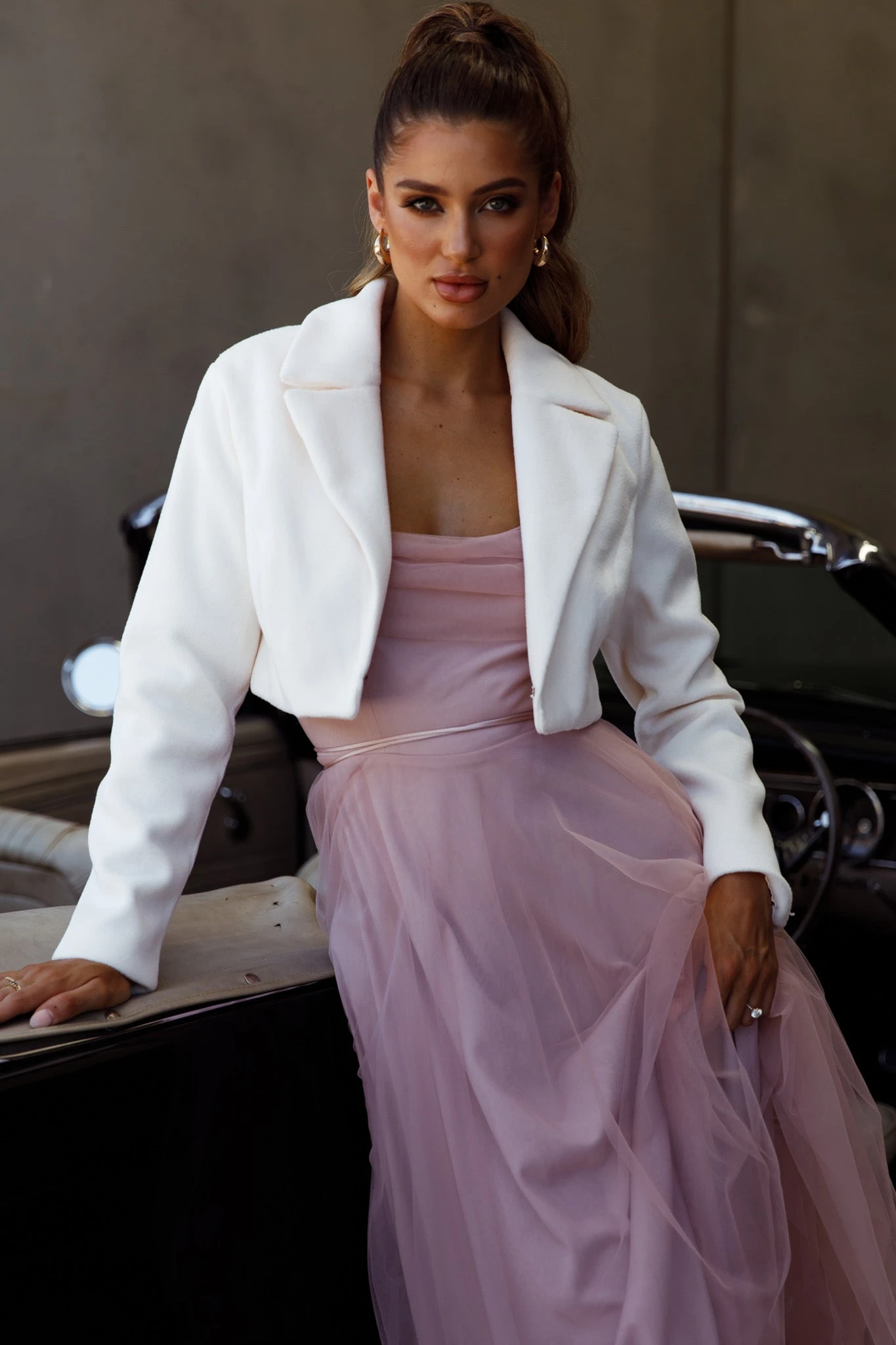 Tres Jolie Crop Jacket White 5 Tres Jolie Crop Jacket White - Image 3