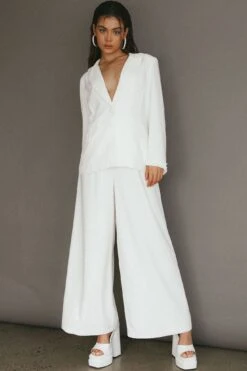 Vous Etes Belle Blazer White -Selfie Leslie Shop SR0652J C 20WHITE 4