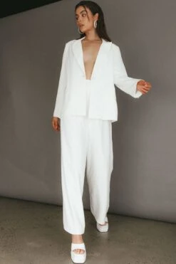 Vous Etes Belle Blazer White -Selfie Leslie Shop SR0652J C 20WHITE 5