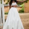 Love Songs Tied Back Maxi Skirt White