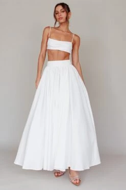 Love Songs Tied Back Maxi Skirt White 13 Love Songs Tied Back Maxi Skirt White -Selfie Leslie Shop SR0795J S 20WHITE 4