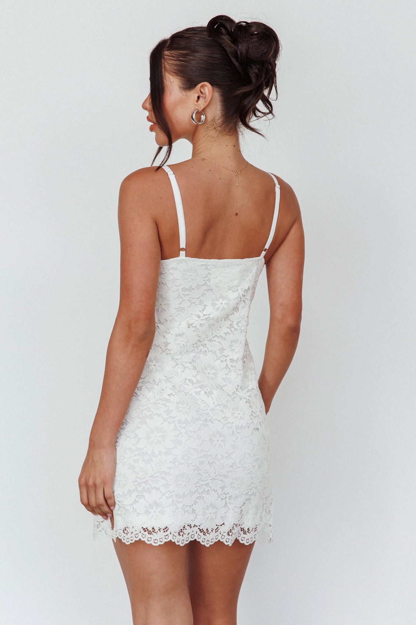 Juniper Moonlight Lace Mini Dress White 4 Juniper Moonlight Lace Mini Dress White - Image 2