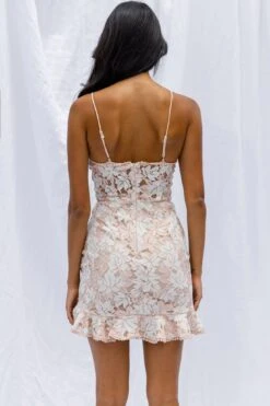 Talk About Me Ruffle Trim Mini Dress Blush -Selfie Leslie Shop ST2420DR05 20BLUSH 8