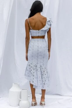 Talk About Me Ruffle Shoulder Twist Bust Crop Top Steel Blue 11 Talk About Me Ruffle Shoulder Twist Bust Crop Top Steel Blue -Selfie Leslie Shop ST2420DR06 T 20STEEL 20BLUE 4