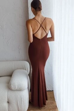 Myrah Draped Bust Mermaid Maxi Dress Mocha 13 Myrah Draped Bust Mermaid Maxi Dress Mocha -Selfie Leslie Shop ST2605D02 MOCHA 6