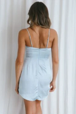 Hearts Beating Keyhole Bust Gathered Side Mini Dress Steel Blue 15 Hearts Beating Keyhole Bust Gathered Side Mini Dress Steel Blue -Selfie Leslie Shop ST3219B 20STEEL 20BLUE 7