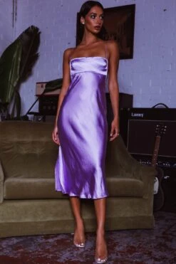 Dolce Life Low Back Midi Dress Lilac -Selfie Leslie Shop ST3228D 20LILAC 7