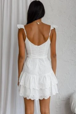 Fairytale Ending Ruffle Strap Eyelet Dress White 15 Fairytale Ending Ruffle Strap Eyelet Dress White -Selfie Leslie Shop ST3277B 20WHITE 7