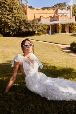 Chantilly Tied Shoulder Maxi Dress White 23 Chantilly Tied Shoulder Maxi Dress White -Selfie Leslie Shop ST3288D01WHITE featured