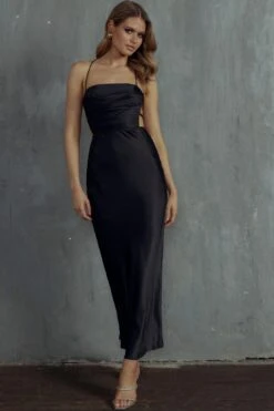 Heaven On Earth Lace-Up Back Maxi Dress Black 12 Heaven On Earth Lace-Up Back Maxi Dress Black -Selfie Leslie Shop ST3352D01 20BLACK 4