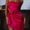 Eyes For You Waist Tie Mini Dress Fuchsia 2 Eyes For You Waist Tie Mini Dress Fuchsia -Selfie Leslie Shop ST3585D 20FUCHSIA 1