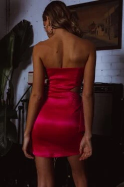 Eyes For You Waist Tie Mini Dress Fuchsia -Selfie Leslie Shop ST3585D 20FUCHSIA 3