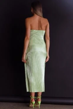 Shondra Accordion Pleat Tube Dress Lime -Selfie Leslie Shop ST3650D01 20LIME 8