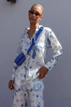 Weekend Bliss Long Sleeve Button Shirt White -Selfie Leslie Shop ST3980B T 20WHITE 6