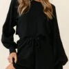 Easy Breezy Long Sleeve Midi Sweater Black