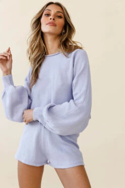 Easy Breezy Long Sleeve Midi Sweater Purple 11 Easy Breezy Long Sleeve Midi Sweater Purple -Selfie Leslie Shop ZES006 PURPLE 4