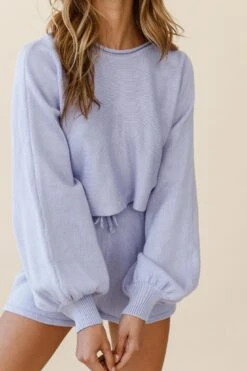 Easy Breezy Long Sleeve Midi Sweater Purple 12 Easy Breezy Long Sleeve Midi Sweater Purple -Selfie Leslie Shop ZES006 PURPLE 5