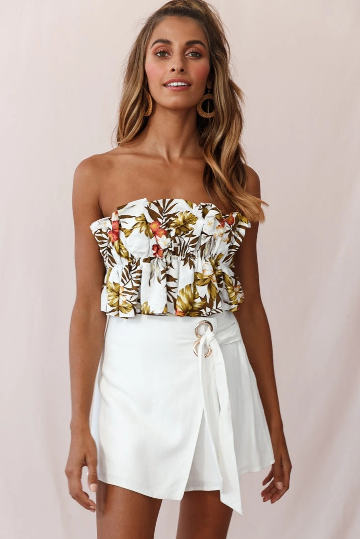 Amalfi Linen Eyelet Skort White 7 Amalfi Linen Eyelet Skort White - Image 5