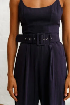 Santa Barbara Cuffed Hem Belted Jumpsuit Navy 11 Santa Barbara Cuffed Hem Belted Jumpsuit Navy -Selfie Leslie Shop photo 186 st2032dk navy