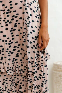 Zulu Frill Bust Front Split Maxi Dress Animal Print Mocha -Selfie Leslie Shop photo 205 62355d01 mocha