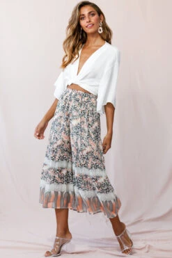 Gemini Accordion Pleat Wide Leg Pants Pink Leopard -Selfie Leslie Shop photo 2187 27038b02 pink leopard