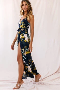 Carrie High Slit Cami Jumpsuit Navy -Selfie Leslie Shop photo 2351 cb0027b05 navy