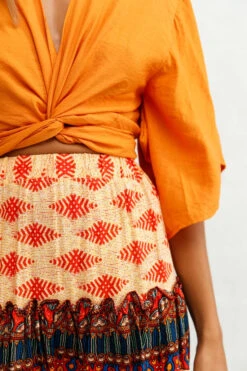 Alexi Mini Skirt Aztec Print Red -Selfie Leslie Shop photo 246 25292b14 s red 25343d02 tan 1