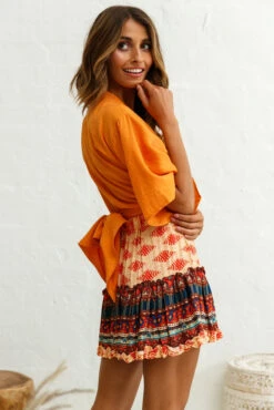 Alexi Mini Skirt Aztec Print Red -Selfie Leslie Shop photo 249 25292b14 s red 25343d02 tan 1