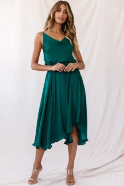 Ava Cowl Neck Drawstring Midi Dress Forest Green 13 Ava Cowl Neck Drawstring Midi Dress Forest Green -Selfie Leslie Shop photo 3545 26924b02 forest green