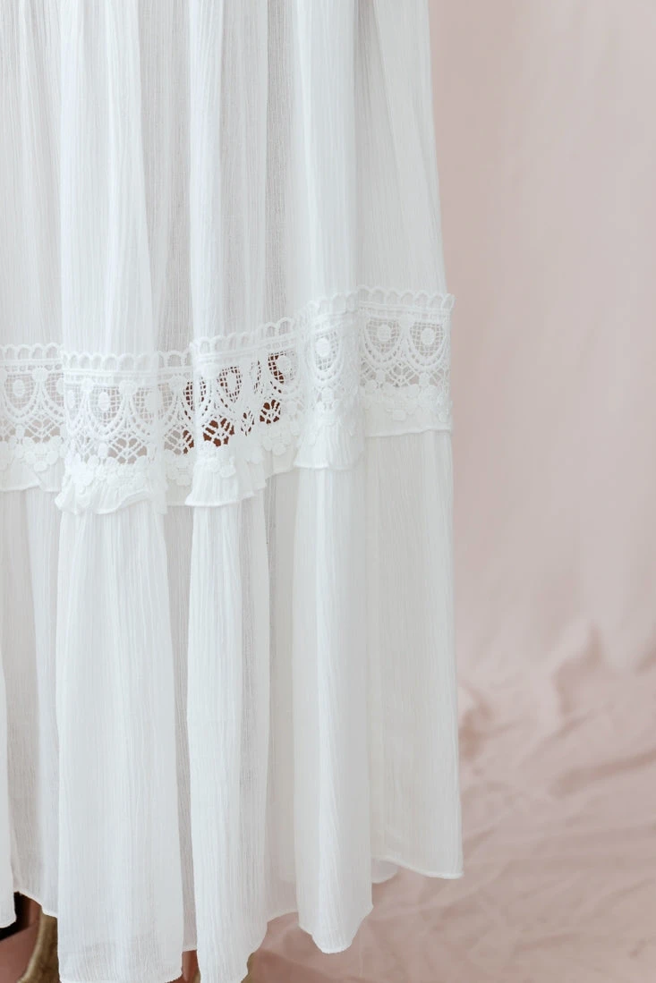 Faith Embroidered Details Maxi Dress Ivory 6 Faith Embroidered Details Maxi Dress Ivory - Image 4