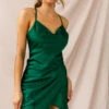 Hey Girl Cowl Neck Wrap Front Dress Forest Green -Selfie Leslie Shop st1109b01 forest green 5