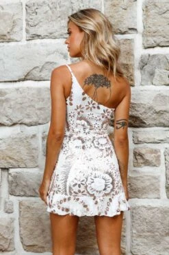 Don't Wait Up One Shoulder Sequin Dress White/Gold 15 Don't Wait Up One Shoulder Sequin Dress White/Gold -Selfie Leslie Shop st2595b02 white gold 2