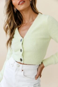 Dusky Nights Fuzzy Knit Cardigan Mint -Selfie Leslie Shop zag004 mint 200722sl 0303